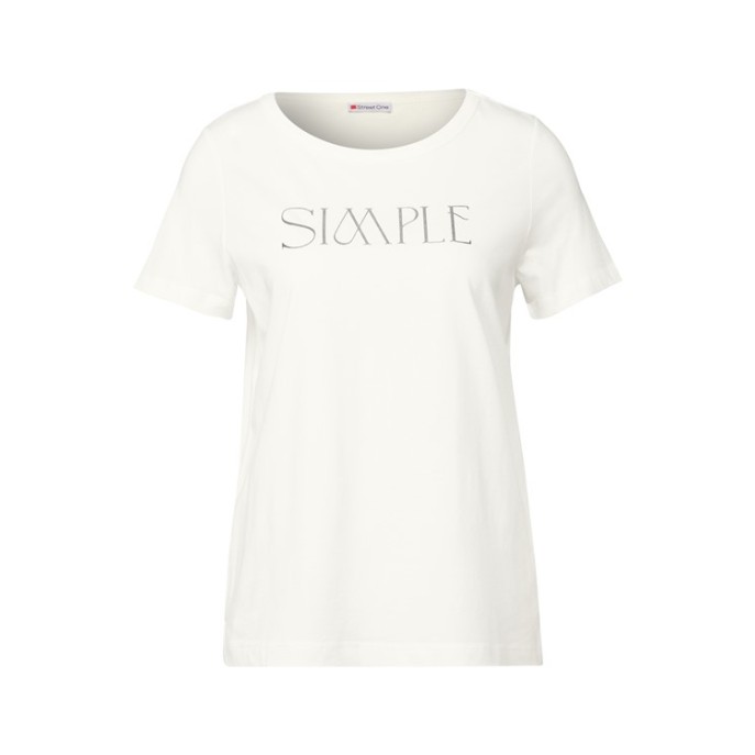 S Street One shirt SIMPLE print ecru
